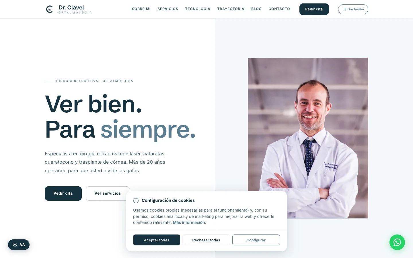 Sito Dr. Clavel progettato da Primasito