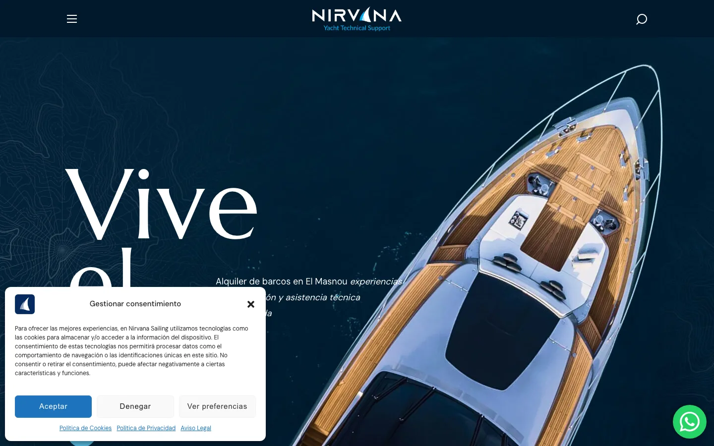 Sito Nirvana Sailing progettato da Primasito